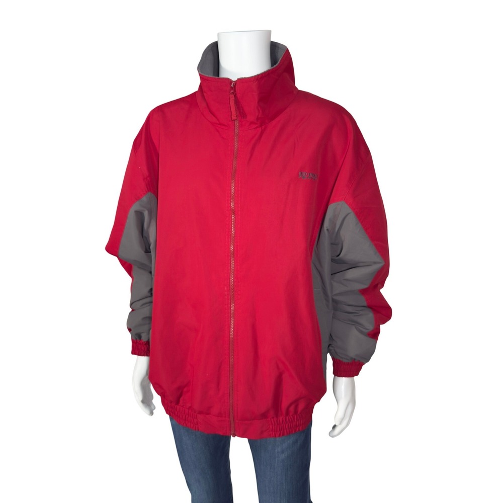 RedHead Jacket Mens 3XL Red Grey Excellent Fleece Lined Colorblock Zip Up